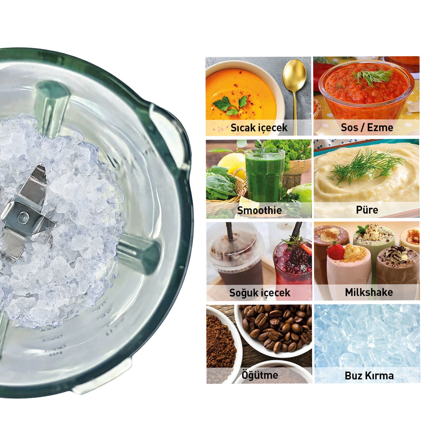 Berghoff Gem Retro 1500 W Mint Yeşili Blender