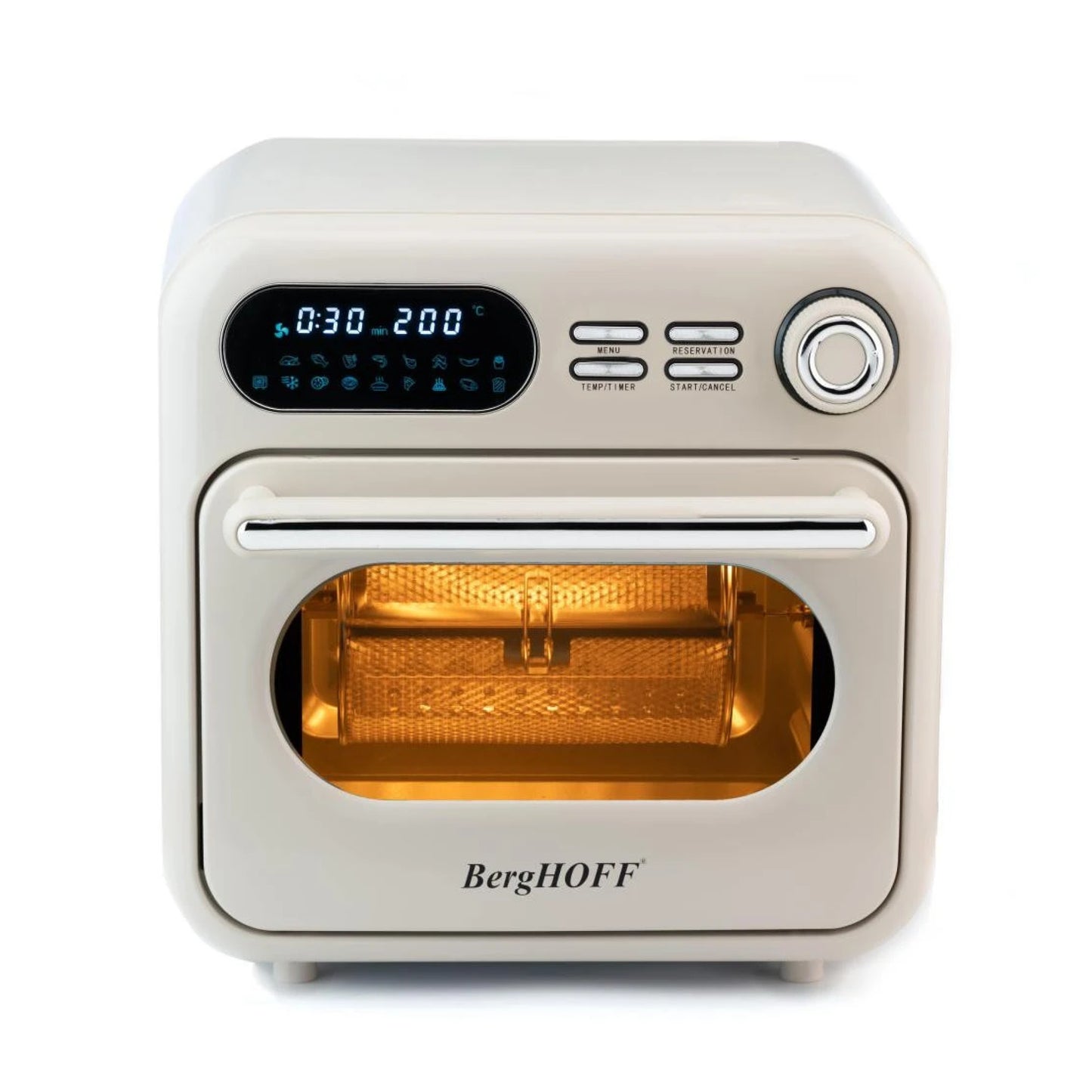 Berghoff Gem Retro 18 LİTRE VANİLYA KREM RENGİ AİRFRYER + FIRIN