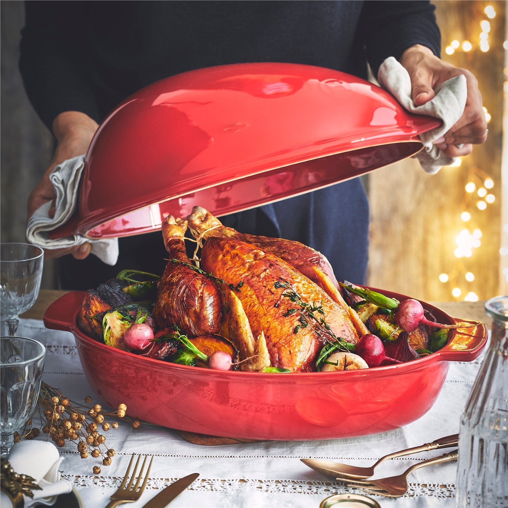 Emile Henry Fırın Kabı Yuvarlak Et/Tavuk/Hindi Pişime 4,5 L