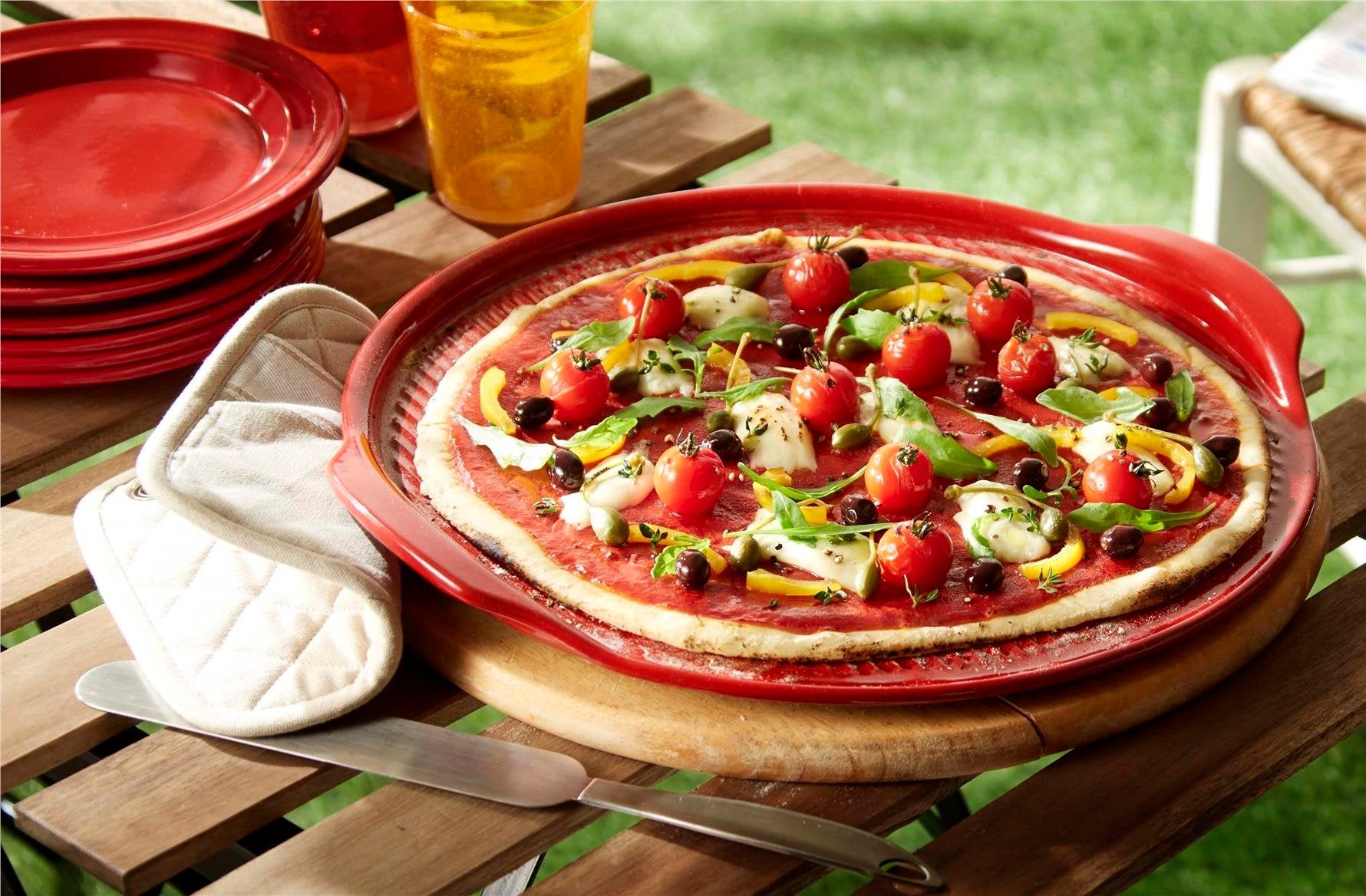 Emile Henry Pizza/Fırın Kabı Yuvarlak 40 cm