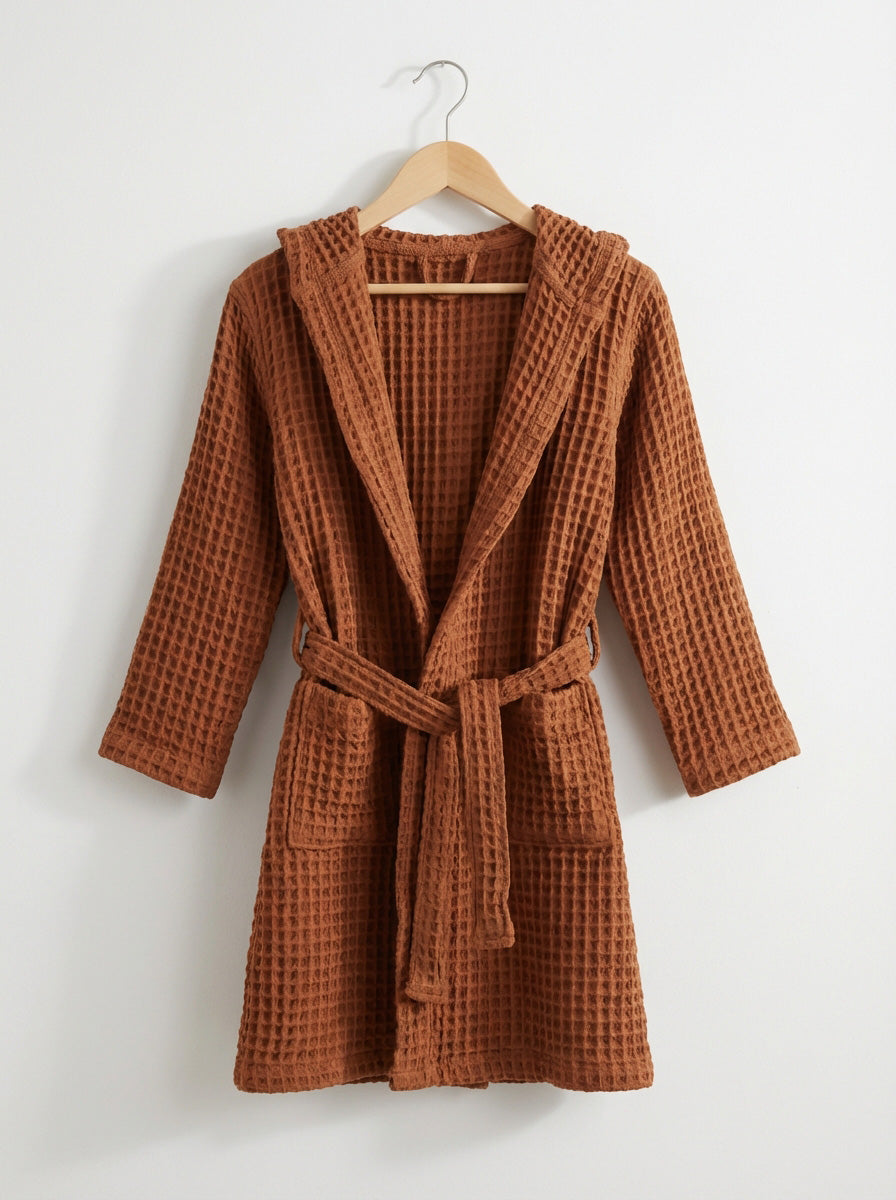 Ecobox %100 Pamuk 8-10 Yaş Kapşonlu Çocuk Bornozu