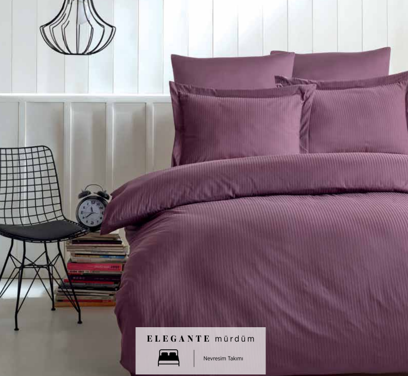 Elegante Mürdüm Nevresim Takımı