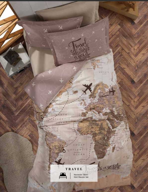 TRAVEL Çocuk Serisi Nevresim Takımı - 4 Mevsim Set