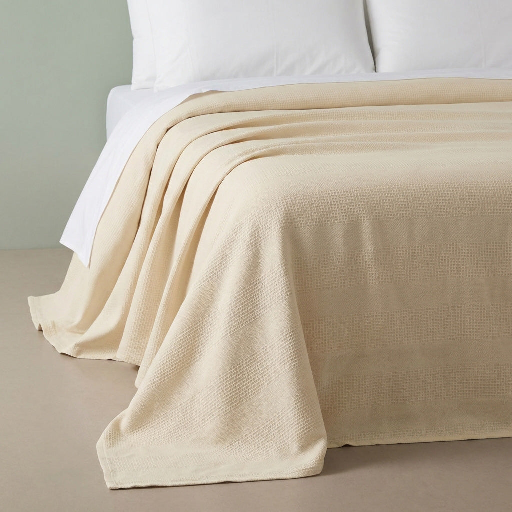 Ecobox Lotus Bej Çift Kişilik %100 Pamuk Pike 200 x 230 cm