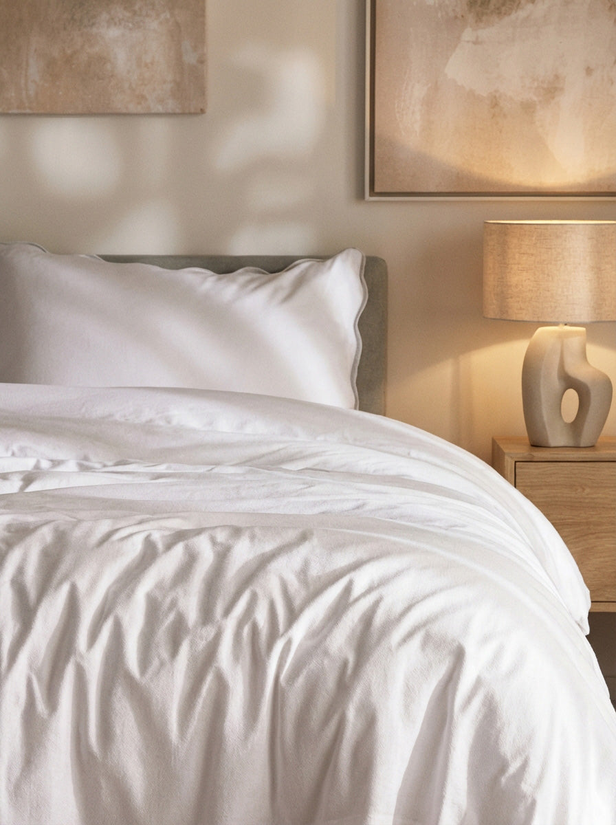 Sevenhill Natural White Çift Kişilik %100 Pamuk Nevresim Takımı 200 x 220 cm