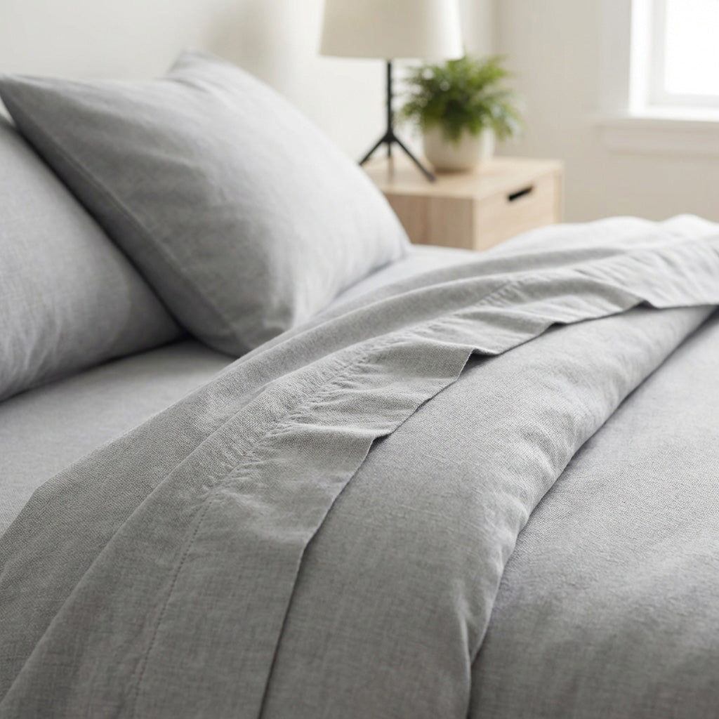 Sevenhill Rico Gray Çift Kişilik Pamuklu Nevresim Takımı 200 x 220 cm