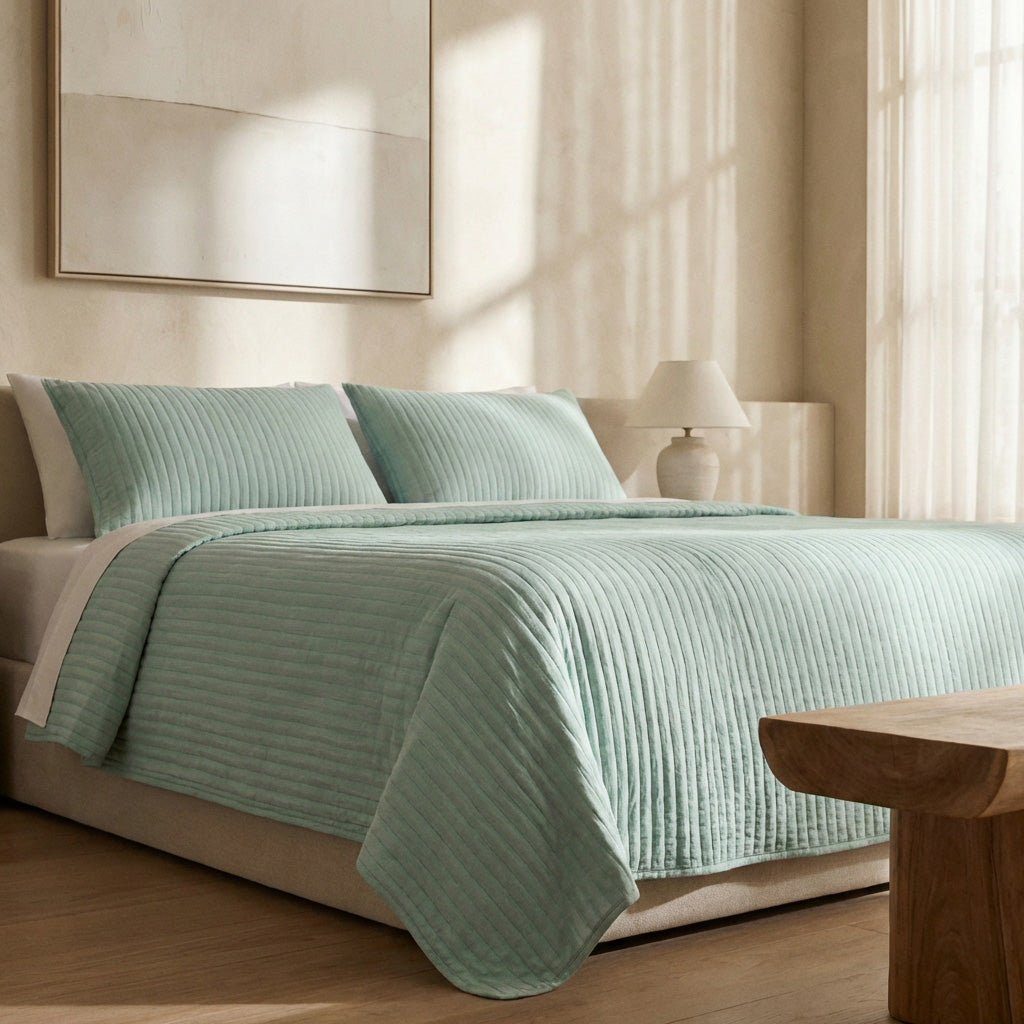 Sevenhill Vita Mint Çift Kişilik Yatak Örtüsü 230x260 cm