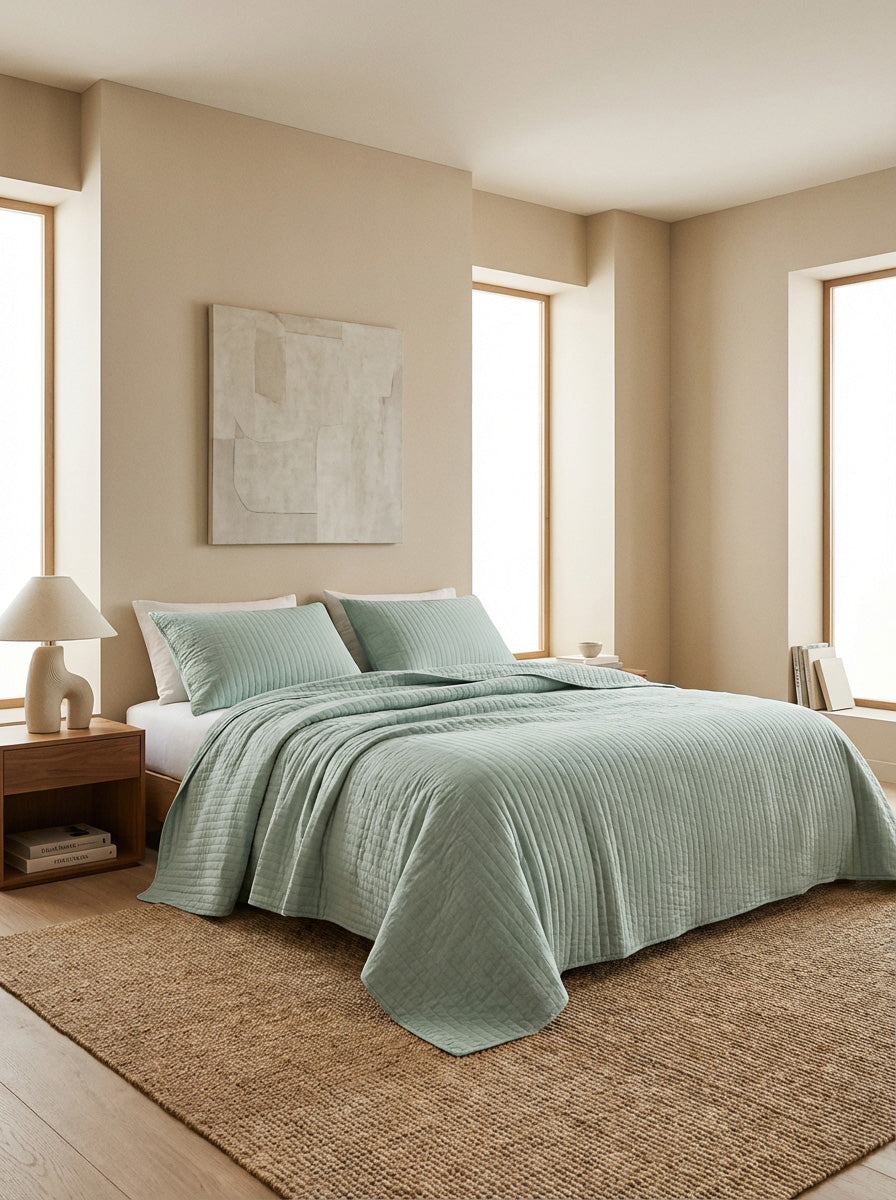 Sevenhill Vita Mint Çift Kişilik Yatak Örtüsü 230x260 cm