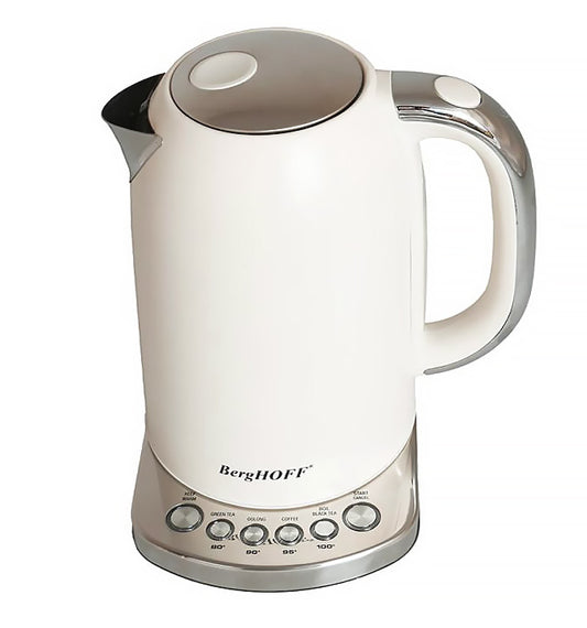 Berghoff Gem Concept 1.7 Litre Vanilya Krem Rengi Retro Su Isıtıcı