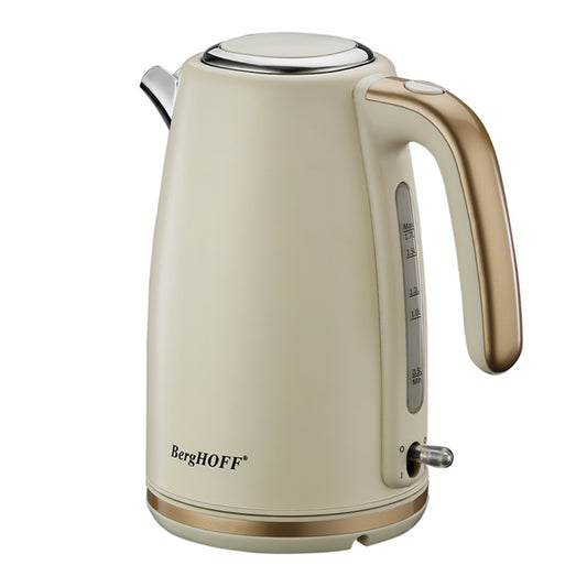 Berghoff Gem Pearl 1.7 Litre Vanilya Krem Rengi Gold Modern Su Isıtıcı