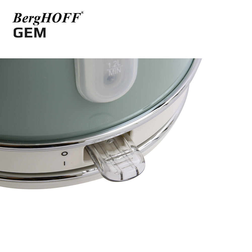 Berghoff Gem Retro 1.7 Litre Mint Yeşil Yuvarlak Su Isıtıcısı