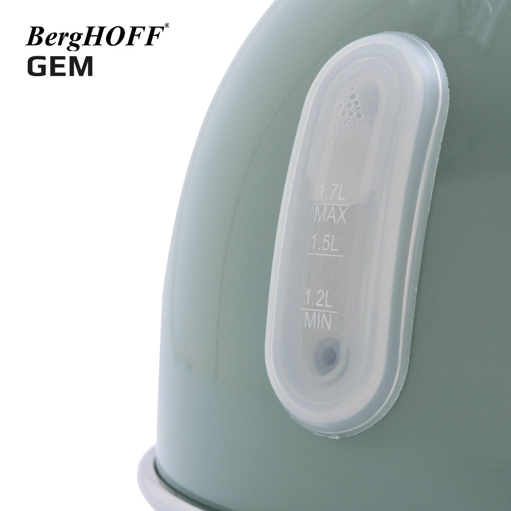 Berghoff Gem Retro 1.7 Litre Mint Yeşil Yuvarlak Su Isıtıcısı