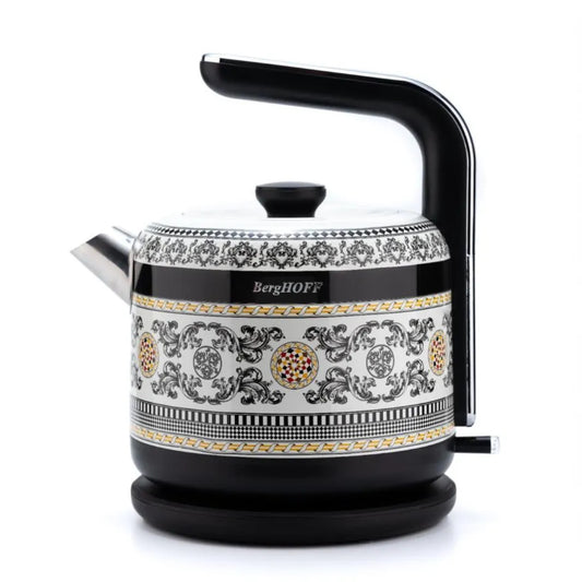 Berghoff Gem Royal Margery 1.7 Litre Siyah Sarı Desenli Su Isıtıcısı