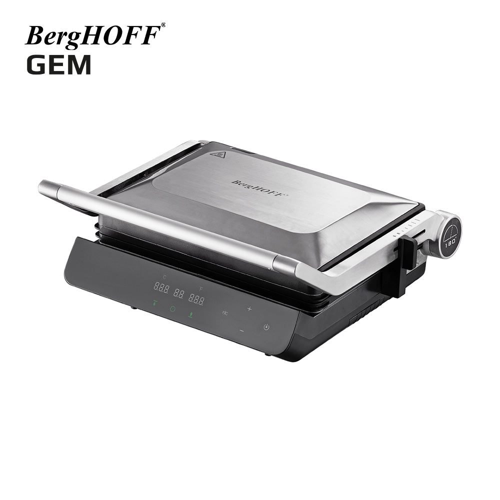 Berghoff Gem Titan Gümüş Gri Çelik Izgara ve Tost Makinesi