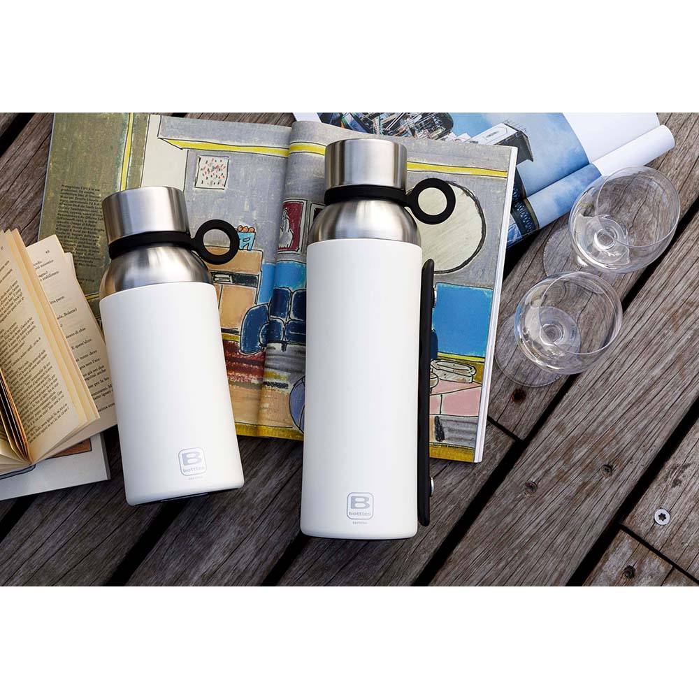 Bugatti Termo Taşıma Kulplu Paslanmaz Çelik Mat Beyaz Termos 1500Ml