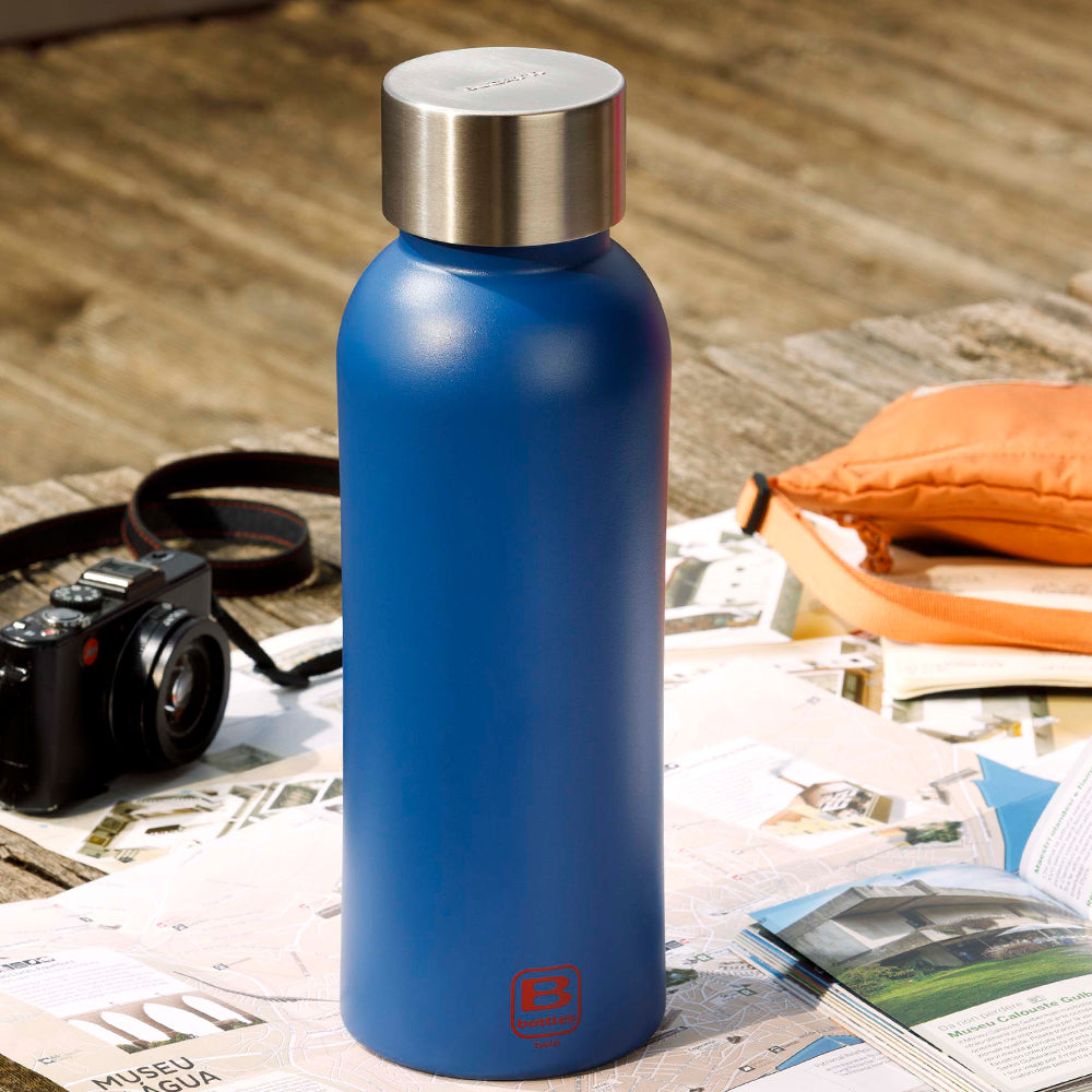 Bugatti Twin Paslanmaz Çelik Mat Mavi Termos 1500Ml