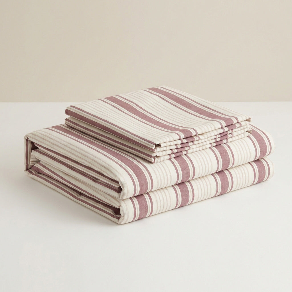 Ecobox Ballere Bordo Çift Kişilik %65 Pamuk Nevresim Takımı 200 x 220 cm