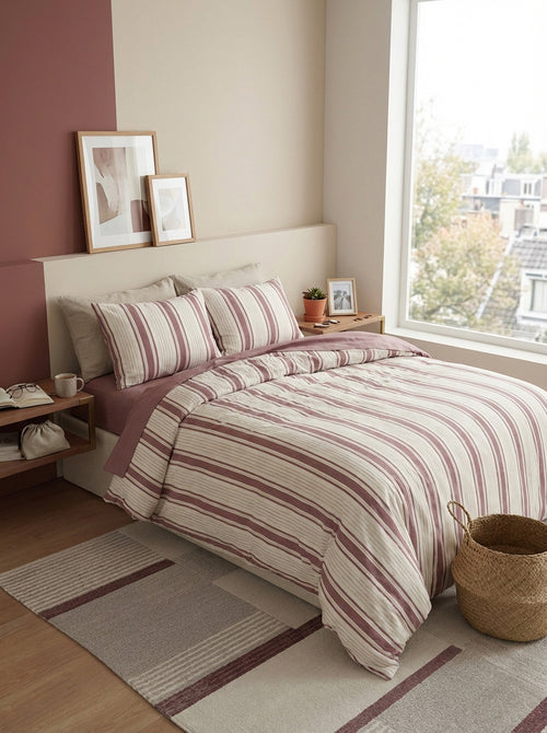 Ecobox Ballere Bordo Çift Kişilik %65 Pamuk Nevresim Takımı 200 x 220 cm