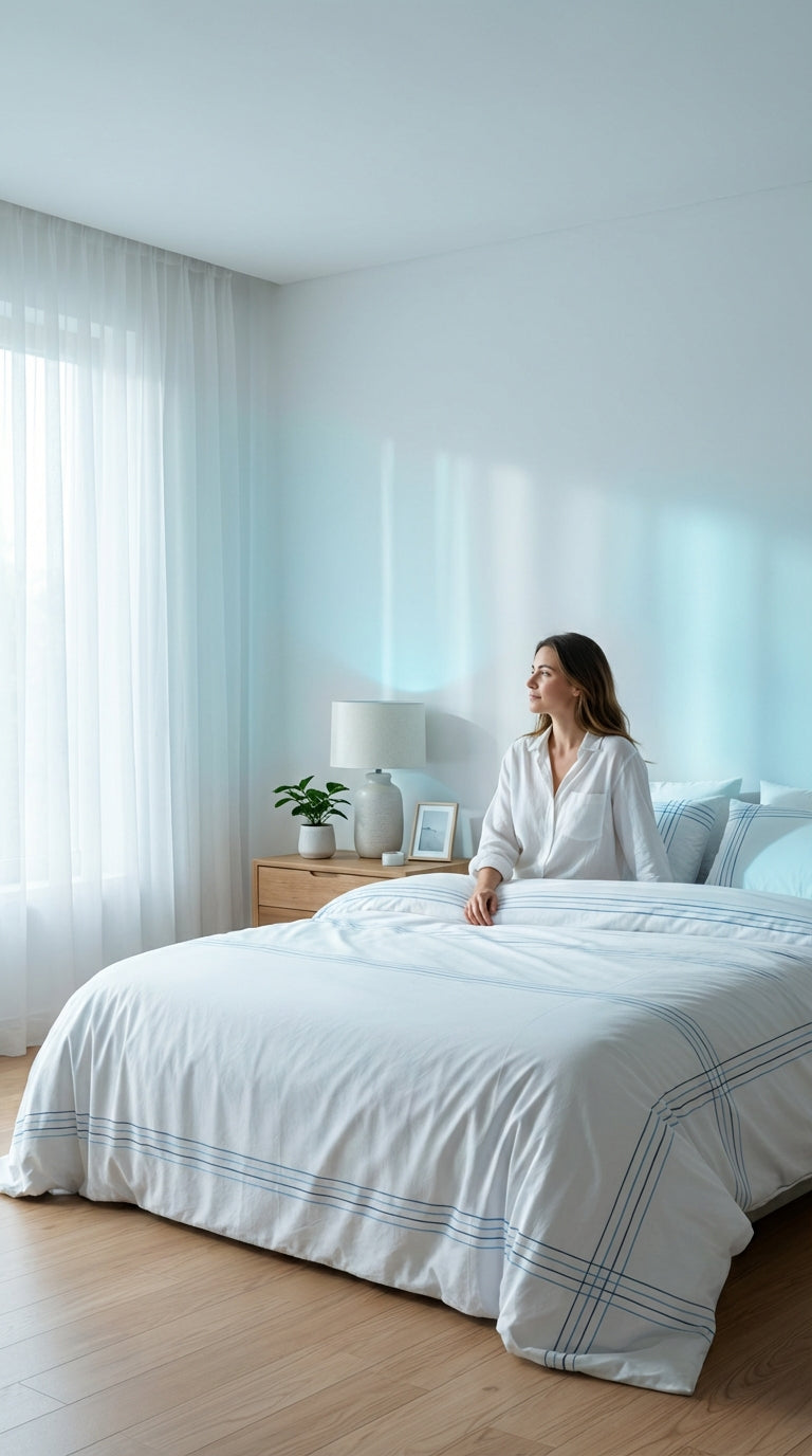 Ecobox Precore Turkuaz Çift Kişilik %100 Pamuk Nevresim Takımı 200x220 cm