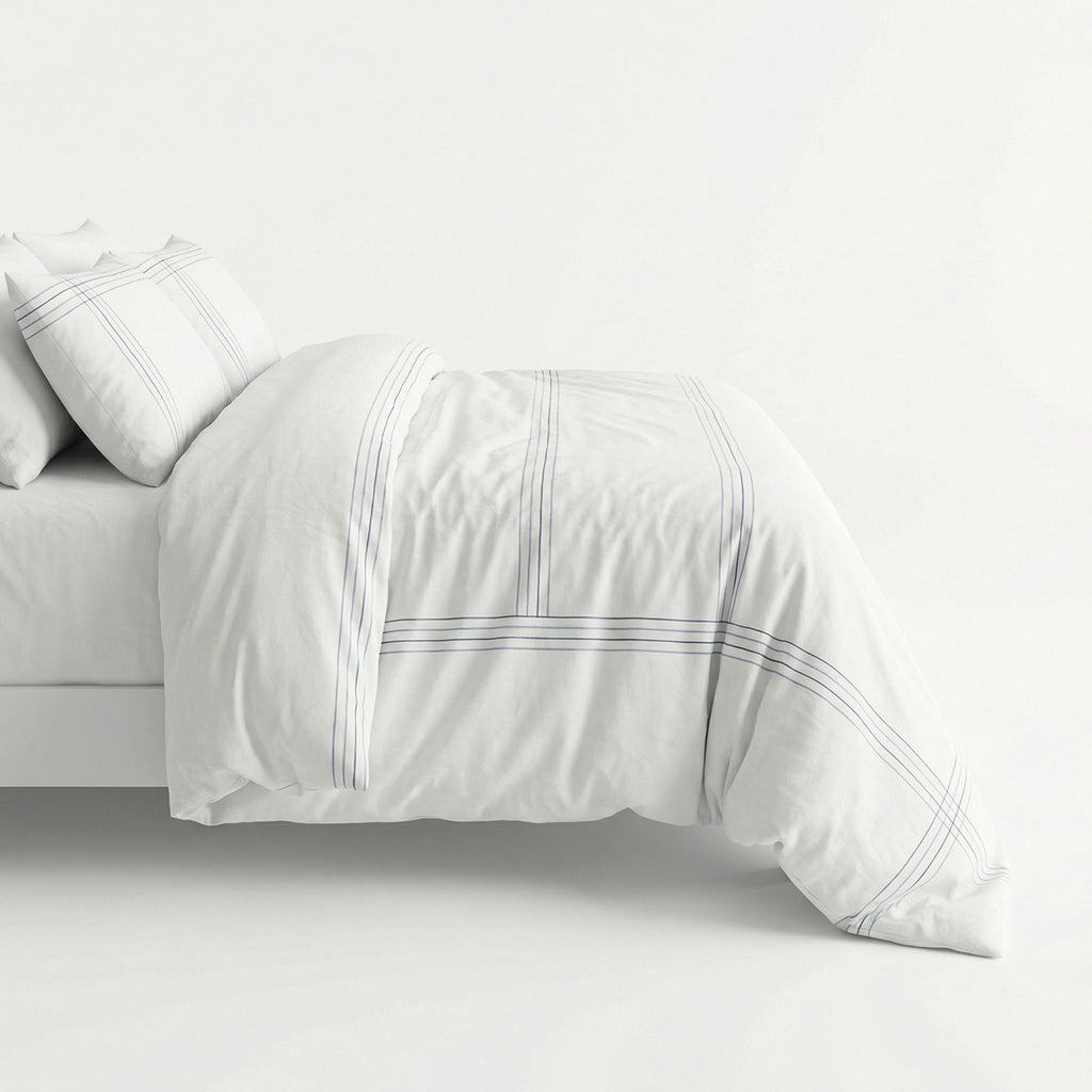 Ecobox Precore Turkuaz Çift Kişilik %100 Pamuk Nevresim Takımı 200x220 cm