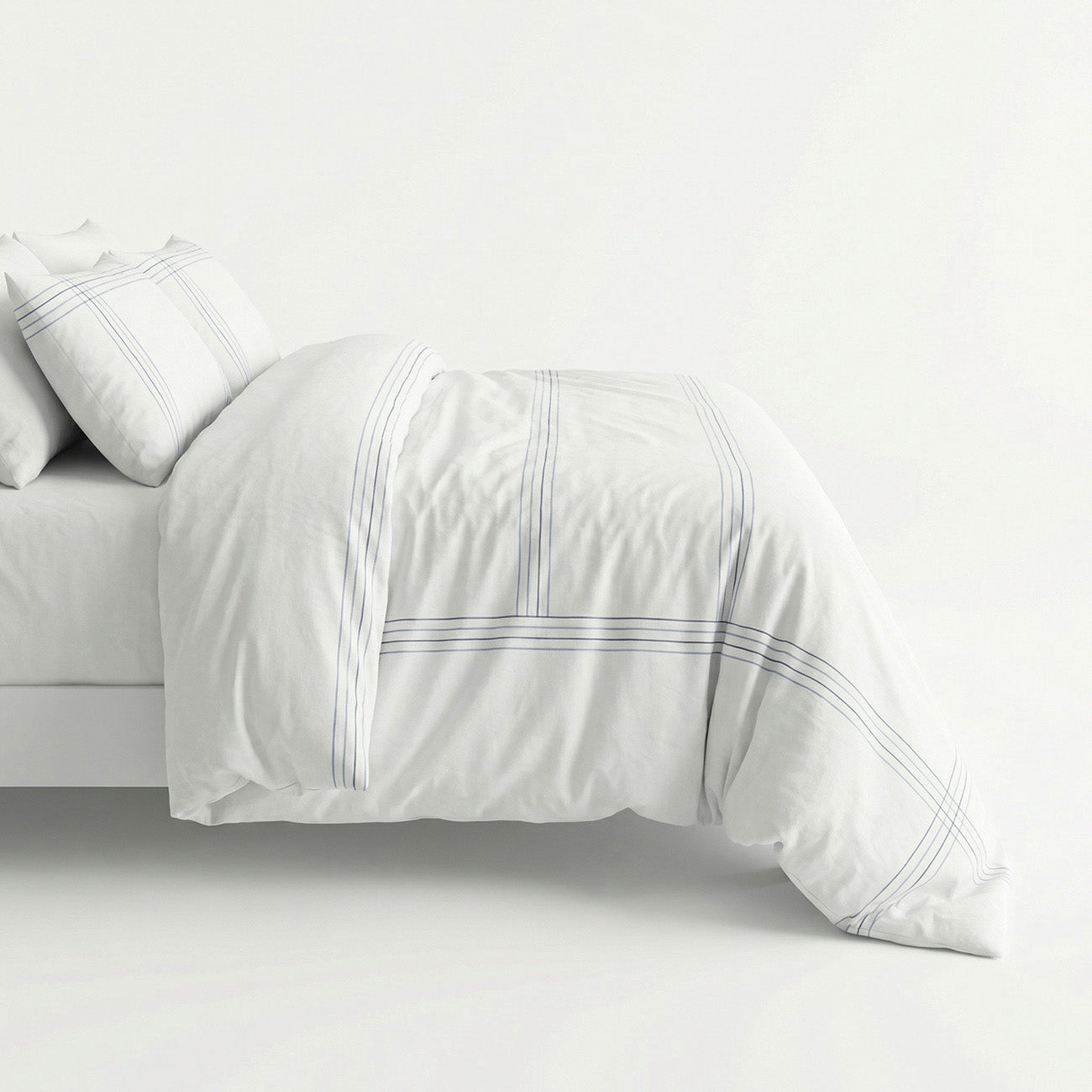 Ecobox Precore Turkuaz Çift Kişilik %100 Pamuk Nevresim Takımı 200x220 cm