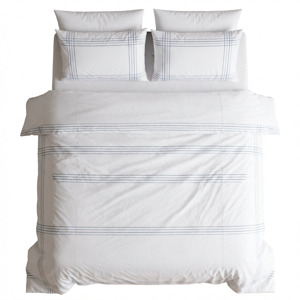 Ecobox Precore Turkuaz Çift Kişilik %100 Pamuk Nevresim Takımı 200x220 cm