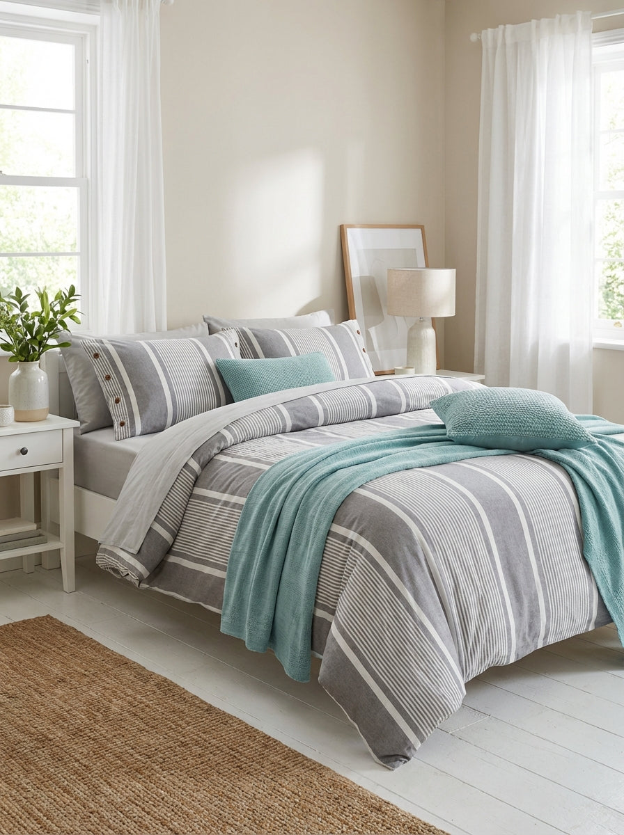 Ecobox Ballere Gri, Çift Kişilik Nevresim Takımı