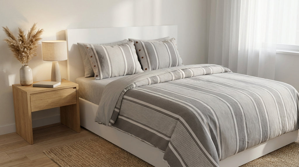 Ecobox Ballere Gri, Çift Kişilik Nevresim Takımı