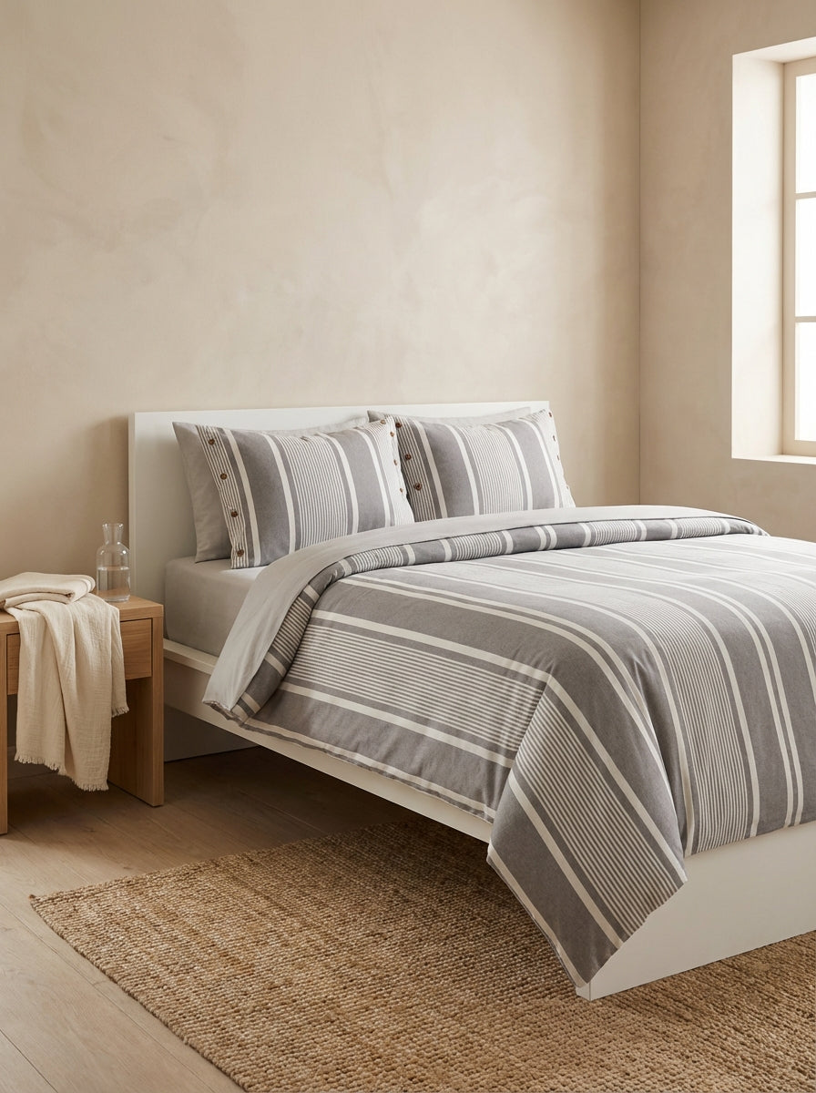 Ecobox Ballere Gri, Çift Kişilik Nevresim Takımı