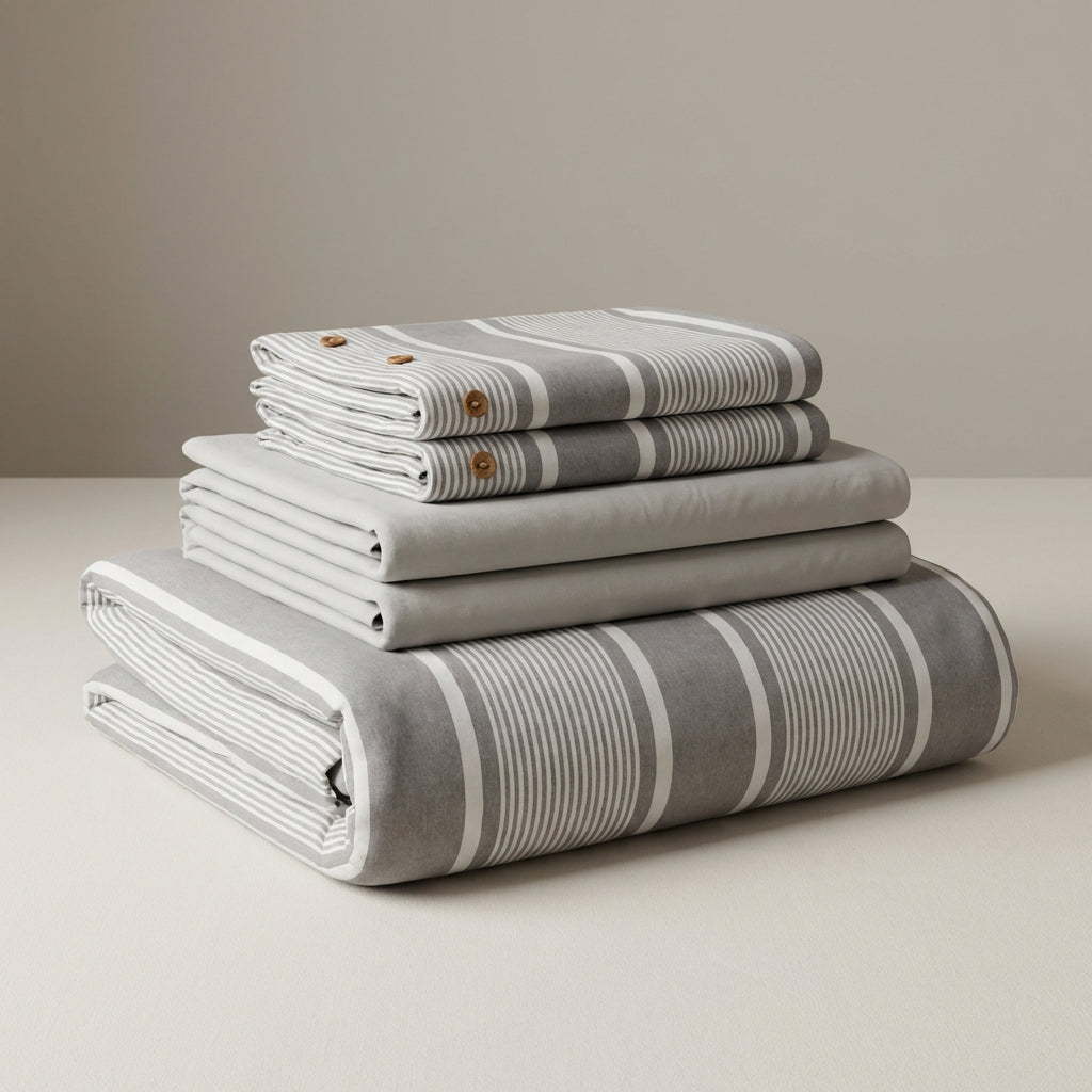 Ecobox Ballere Gri, Çift Kişilik Nevresim Takımı