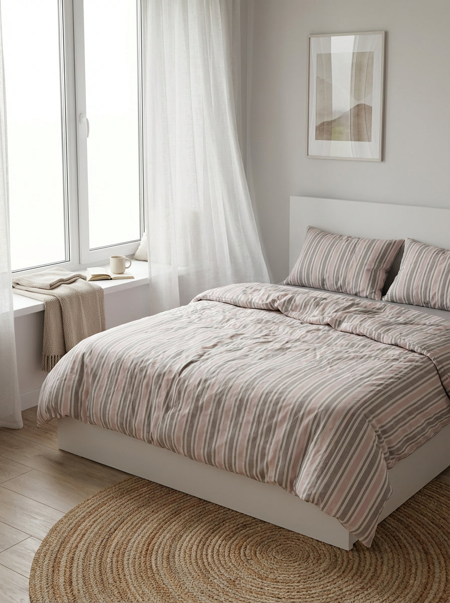 Ecobox Ballere Bej, Çift Kişilik Nevresim Takımı