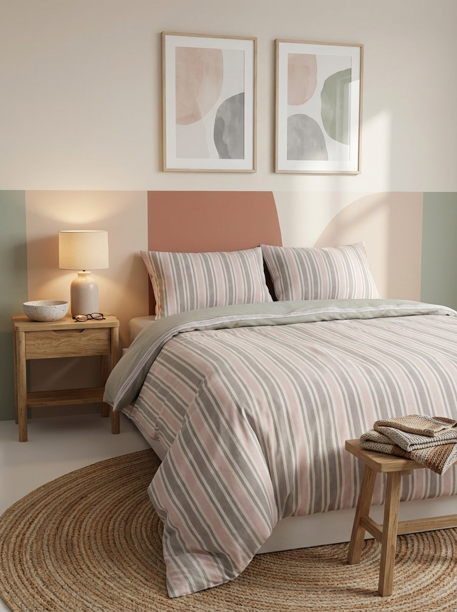 Ecobox Ballere Bej, Çift Kişilik Nevresim Takımı