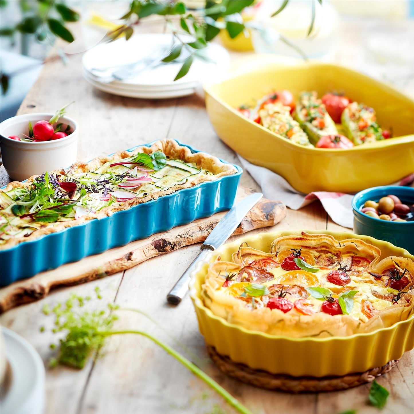 Emile Henry Tart-Börek-Flan Kabı Yuvarlak 28 cm