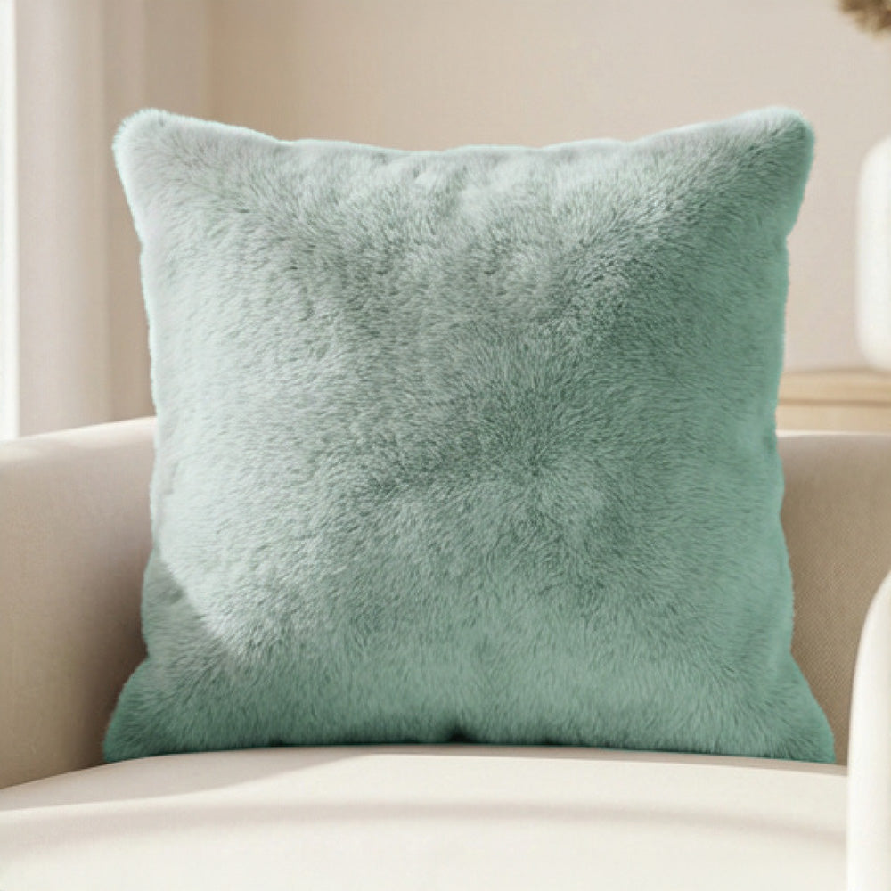 Ecobox 2’li Tavşan Tüylü Kırlent 45x45 cm – Yumuşak Dokulu Dekoratif Kırlent Yastık Seti