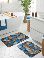 Ecobox Stone Ecobox Banyo Paspası 2'li Takım Kaymaz Tabanlı – Emici Yüzeyli, Yıkanabilir Kullanım