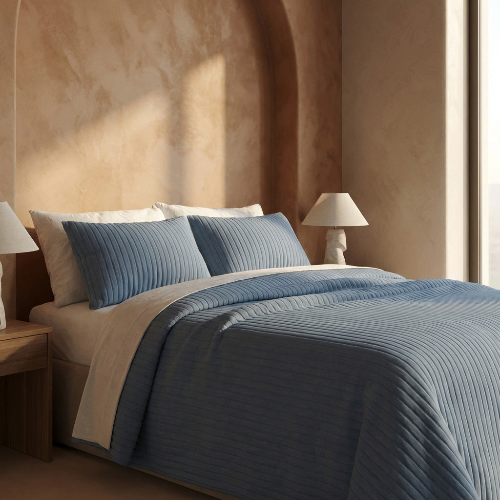 Sevenhill Vita Indigo Çift Kişilik Yatak Örtüsü 230x260 cm