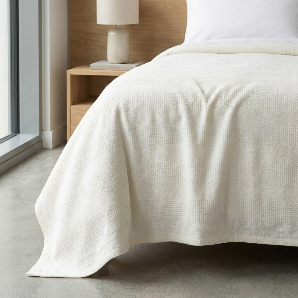 Ecobox Lotus Vanilla Çift Kişilik %100 Pamuk Pike 200 x 230 cm