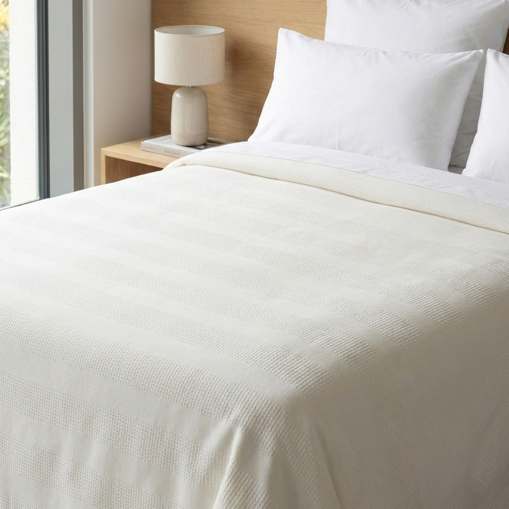 Ecobox Lotus Vanilla Çift Kişilik %100 Pamuk Pike 200 x 230 cm