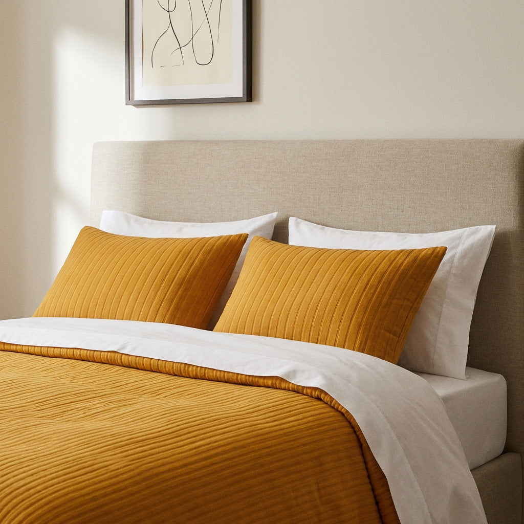 Sevenhill Vita Yellow Çift Kişilik Yatak Örtüsü 230x260 cm